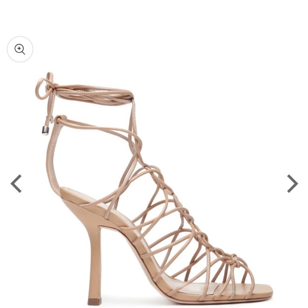 SCHUTZ Tan Strappy Lace-Up Heels